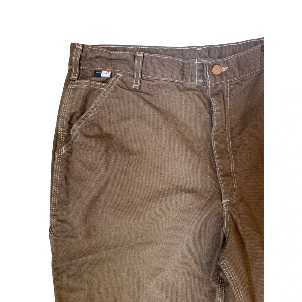 Carhartt FR Flame Resistant Work Pants Mens 36x34 Brown Carpenter CAT 2 - Picture 4 of 9